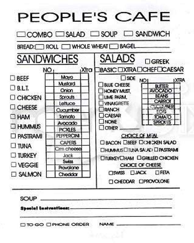 People's Cafe - San Francisco, CA menu_pic