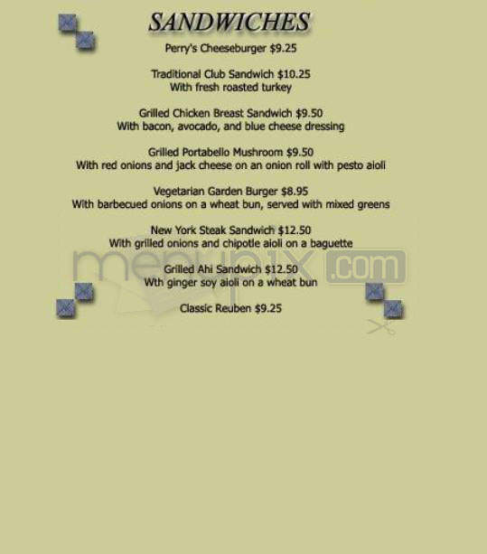 Perry's - San Francisco, CA menu_pic