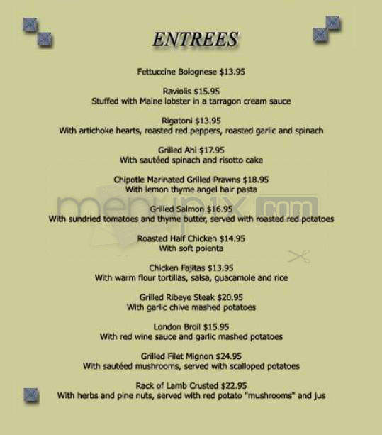 Perry's - San Francisco, CA menu_pic