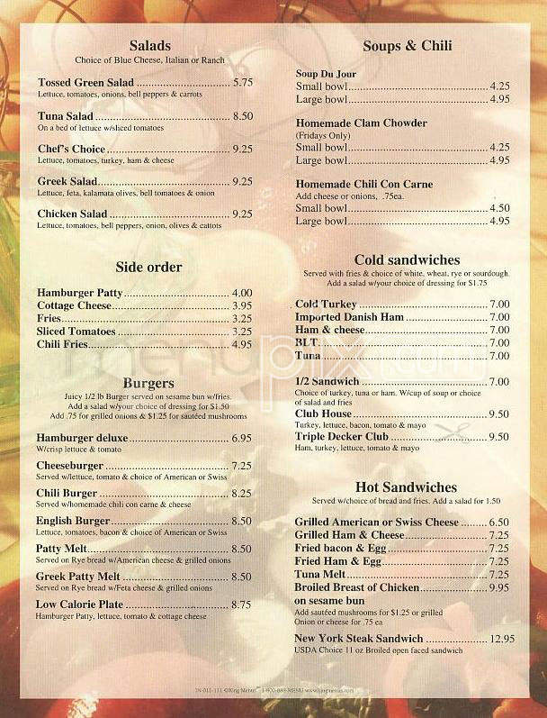 Pinecrest Restaurant - San Francisco, CA menu_pic