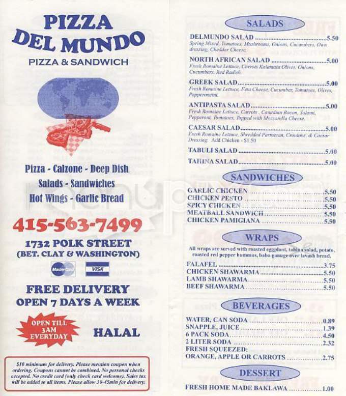 /100926/Pizza-Del-Mundo-San-Francisco-CA - San Francisco, CA