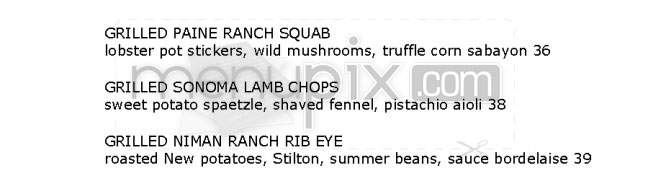 Postrio Restaurant - San Francisco, CA menu_pic
