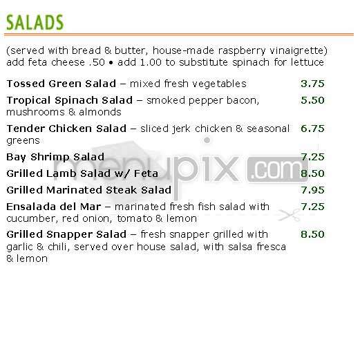 Primo Patio Cafe - San Francisco, CA menu_pic