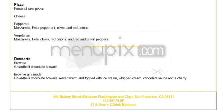 Punchline Comedy Club - San Francisco, CA menu_pic