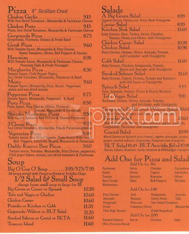 Quetzal Internet Cafe - San Francisco, CA menu_pic