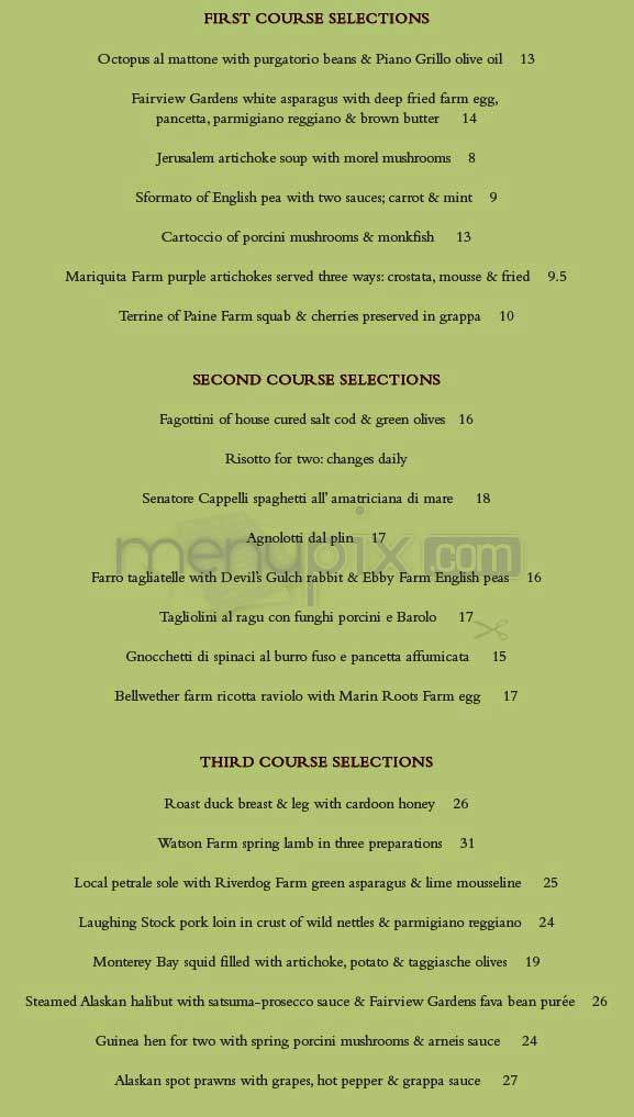 Quince - San Francisco, CA menu_pic