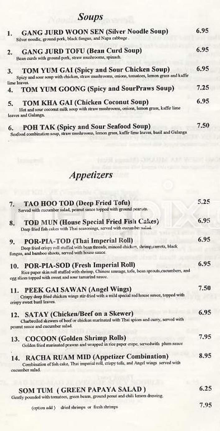 Racha Cafe - San Francisco, CA menu_pic
