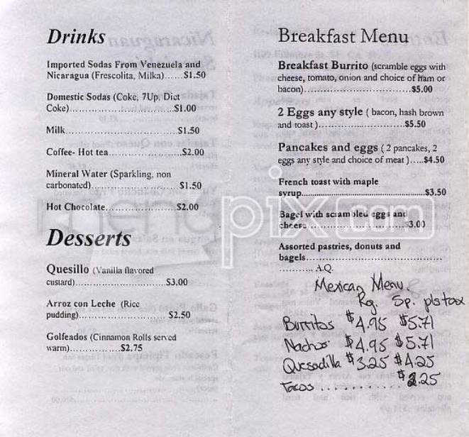 Restaurant Salto Angel - San Francisco, CA menu_pic