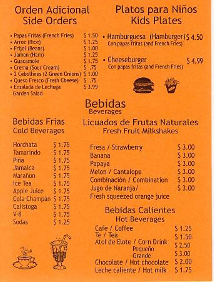 Restaurante Palacio Latino - San Francisco, CA menu_pic