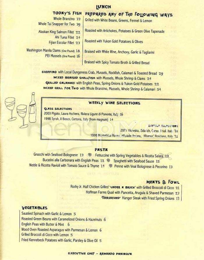 Rose Pistola - San Francisco, CA menu_pic