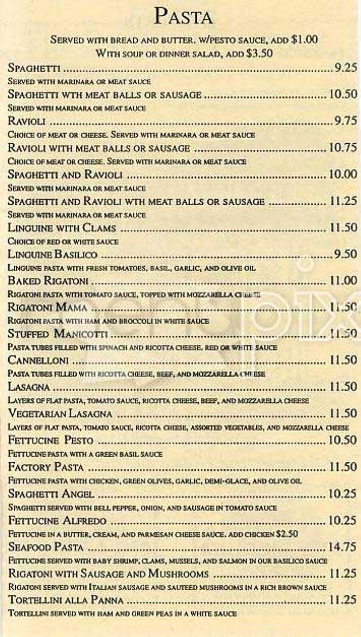 The Sausage Factory - San Francisco, CA menu_pic
