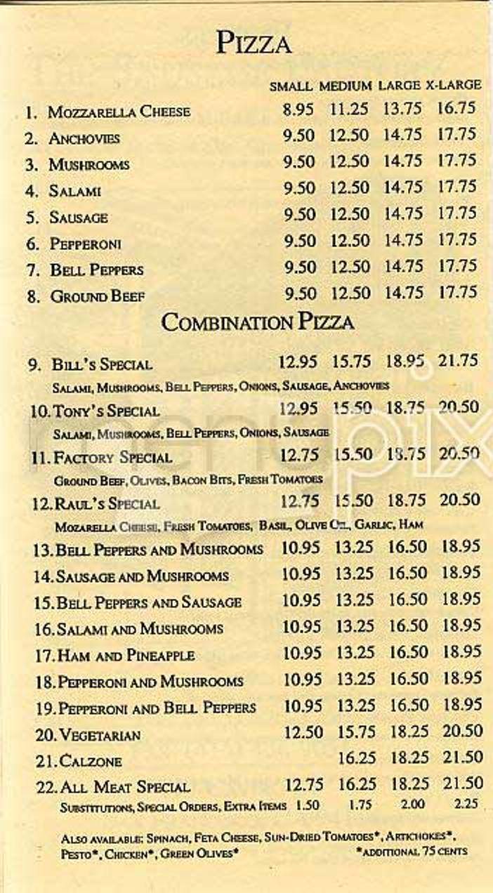 The Sausage Factory - San Francisco, CA menu_pic