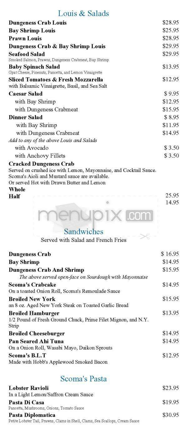 Scoma's - San Francisco, CA menu_pic