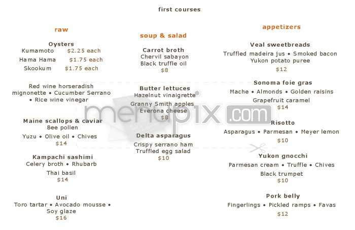 Scott Howard - San Francisco, CA menu_pic