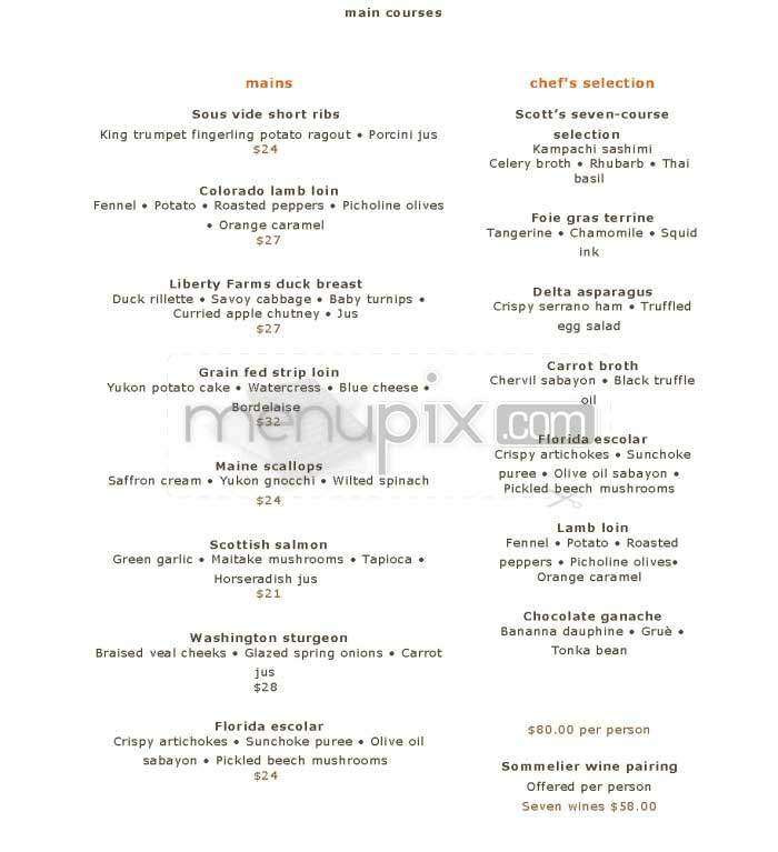 Scott Howard - San Francisco, CA menu_pic