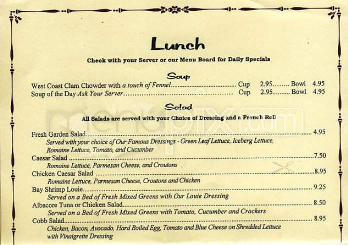 Sears Fine Food - San Francisco, CA menu_pic