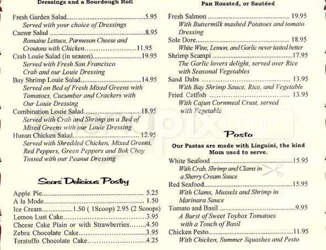 Sears Fine Food - San Francisco, CA menu_pic
