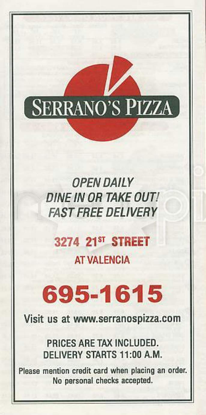 /101036/Serranos-Pizza-San-Francisco-CA - San Francisco, CA