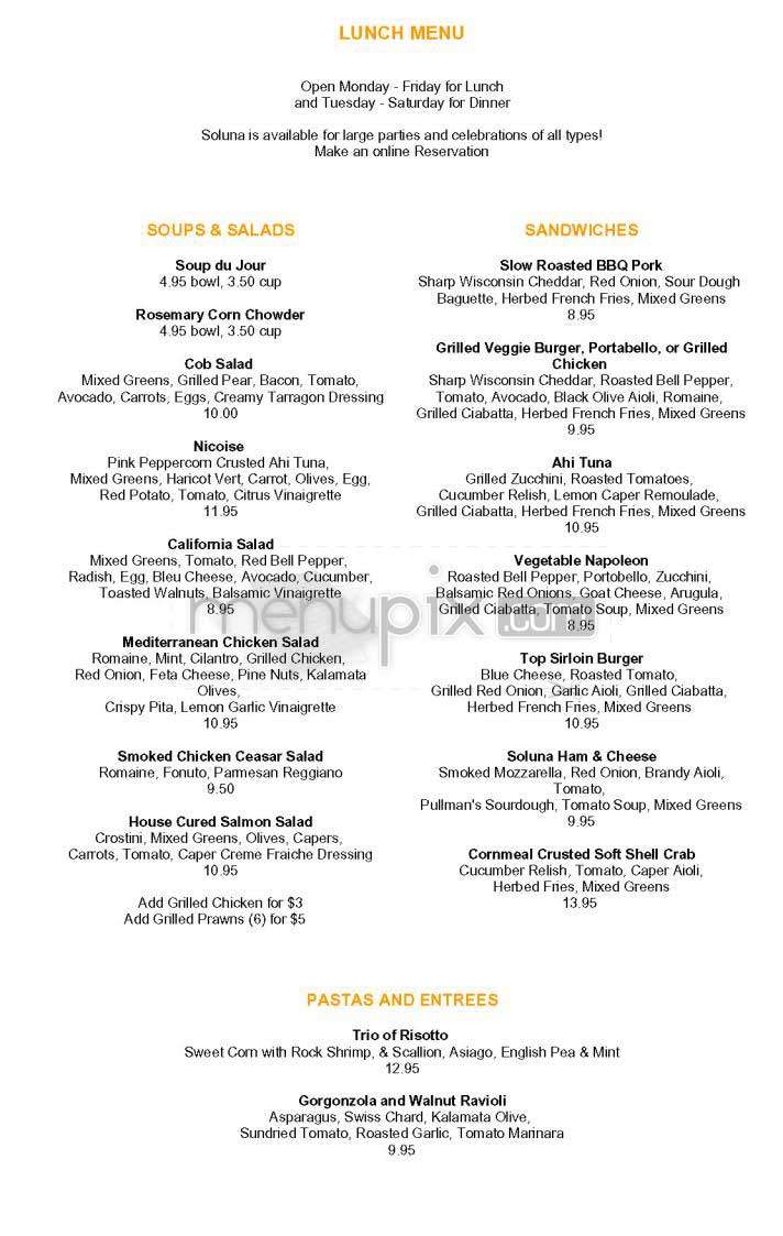 Soluna - San Francisco, CA menu_pic