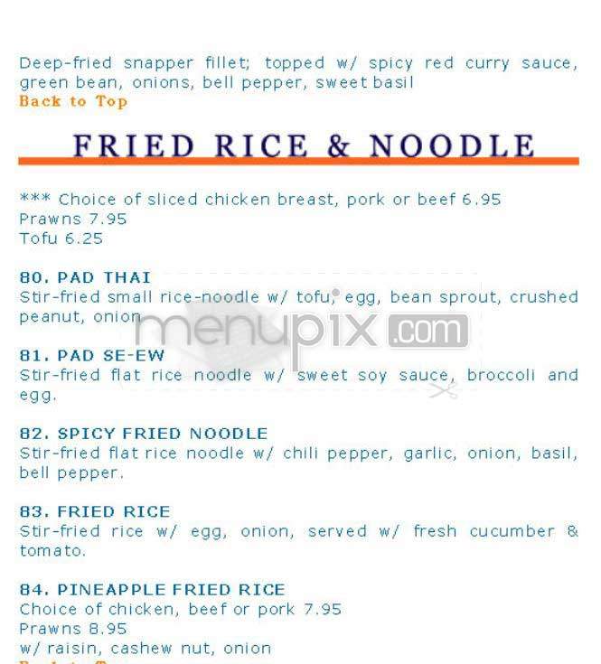 Sri Thai - San Francisco, CA menu_pic