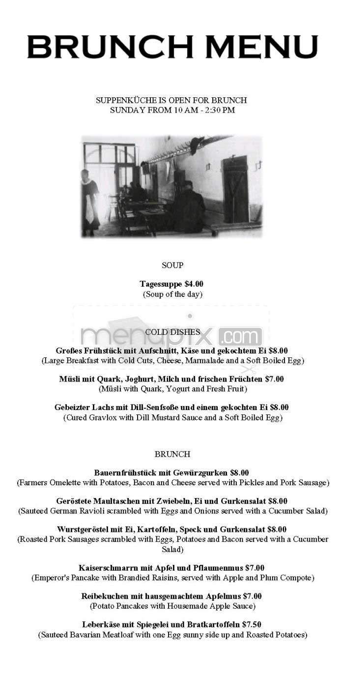Suppenkueche - San Francisco, CA menu_pic