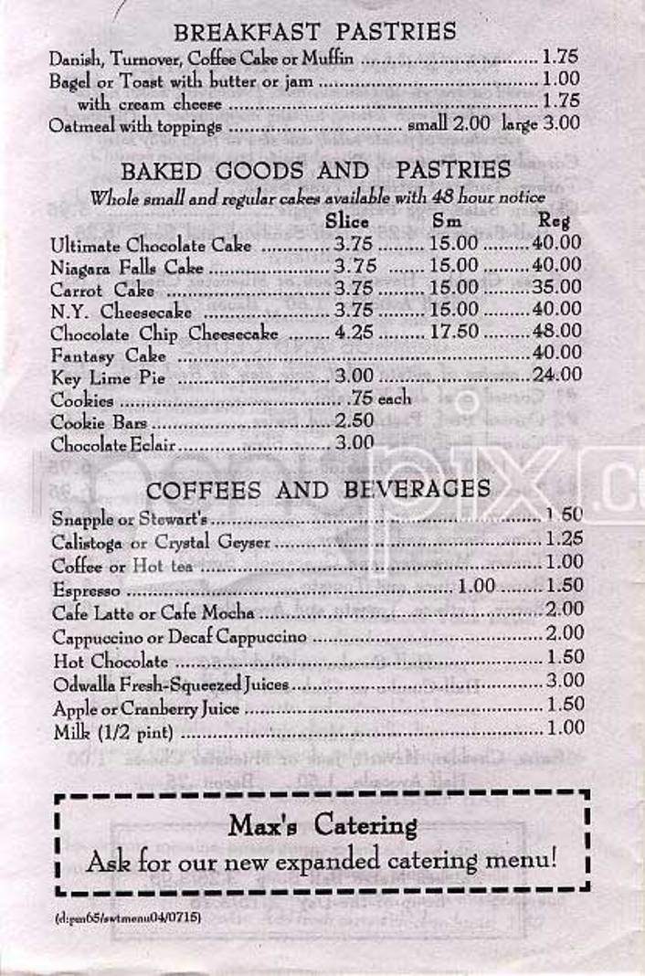 Sweet Max's - San Francisco, CA menu_pic