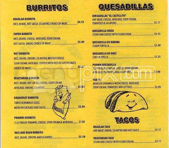 Taqueria El Castillito - San Francisco, CA menu_pic