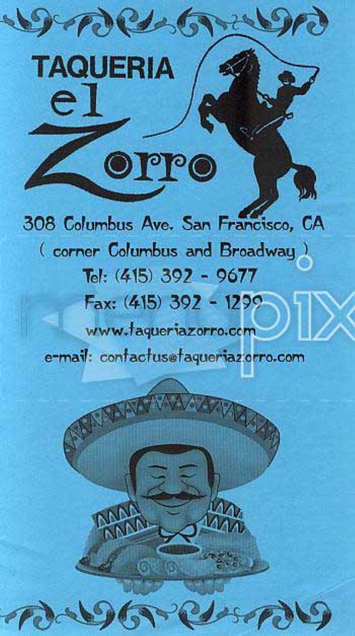/101238/Taqueria-el-Zorro-San-Francisco-CA - San Francisco, CA