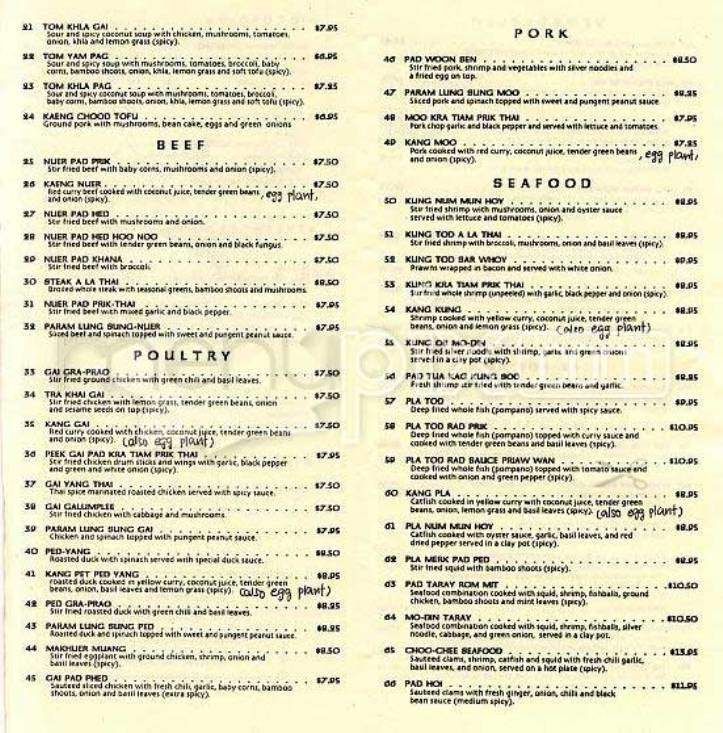 Thai Cafe - White House, TN menu_pic