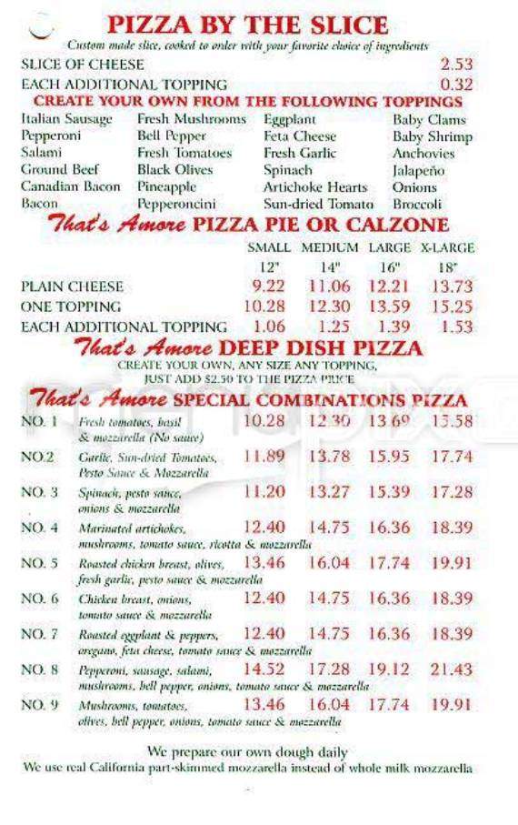That's Amore - Indian Land, SC menu_pic