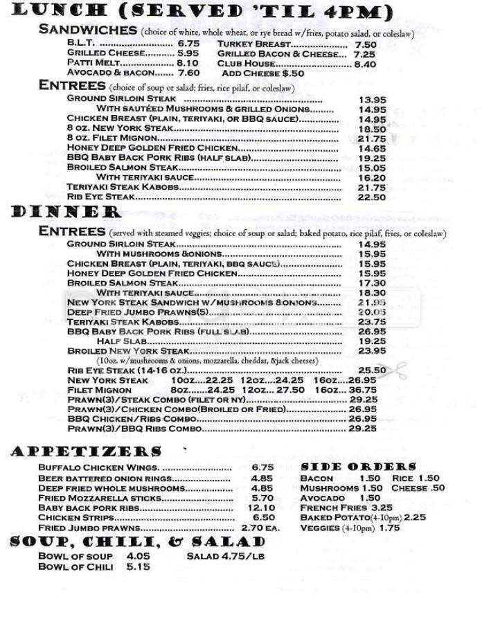 The Bullshead - San Francisco, CA menu_pic