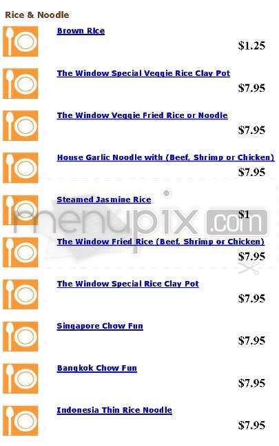 The Window Restaurant - San Francisco, CA menu_pic