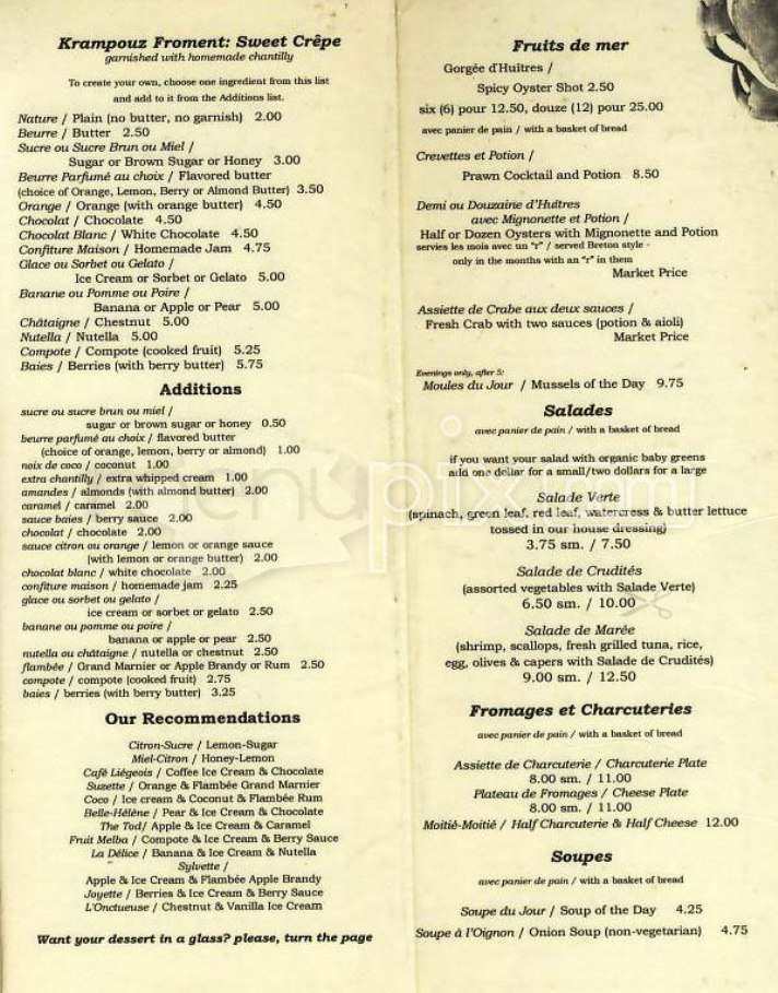 Ti Couz Creperie - San Francisco, CA menu_pic