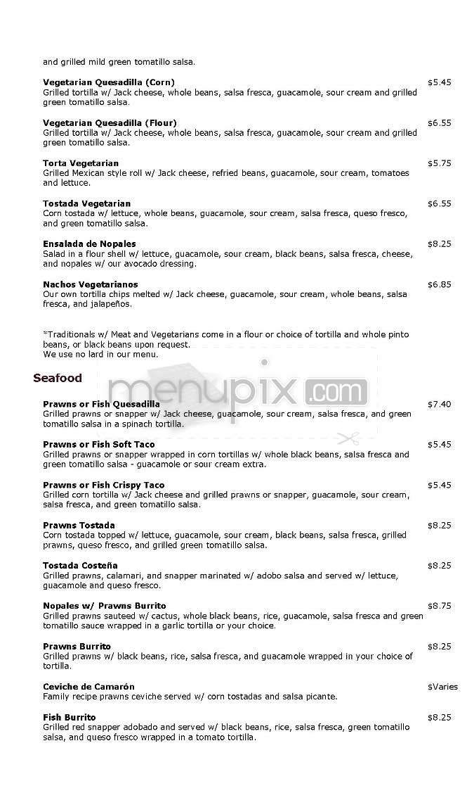 Tlaloc - San Francisco, CA menu_pic