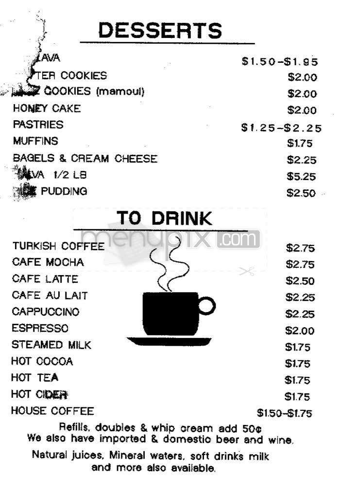 Twilight Cafe - San Francisco, CA menu_pic
