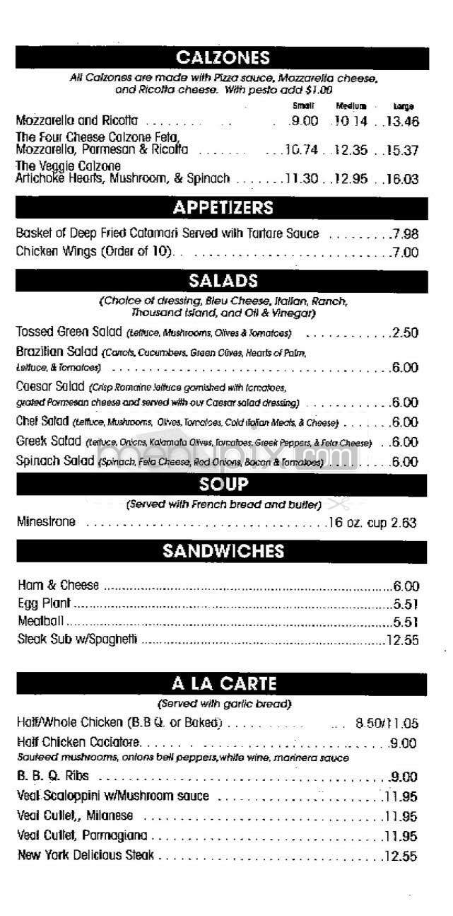 Twin Peaks Pizza & Pasta - San Francisco, CA menu_pic