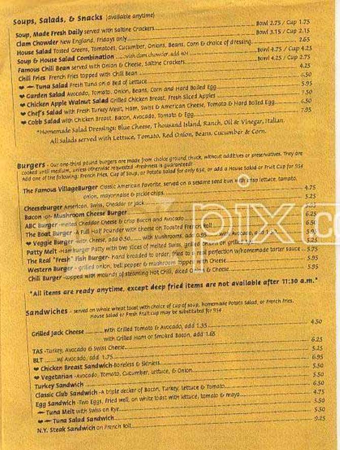 Village Cafe - Suffolk, VA menu_pic