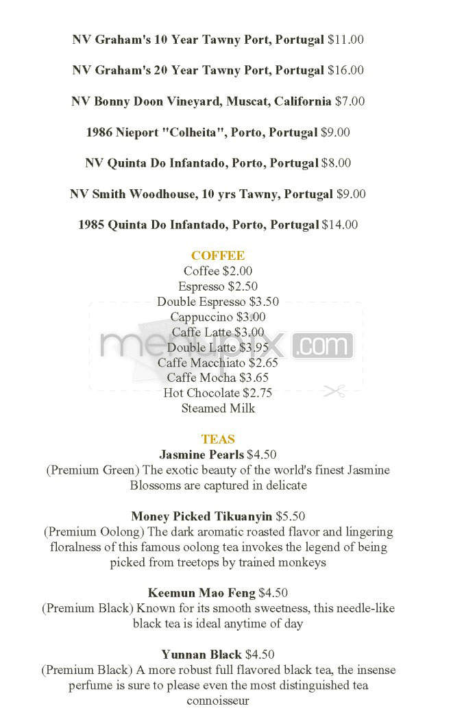 Watergate - San Francisco, CA menu_pic