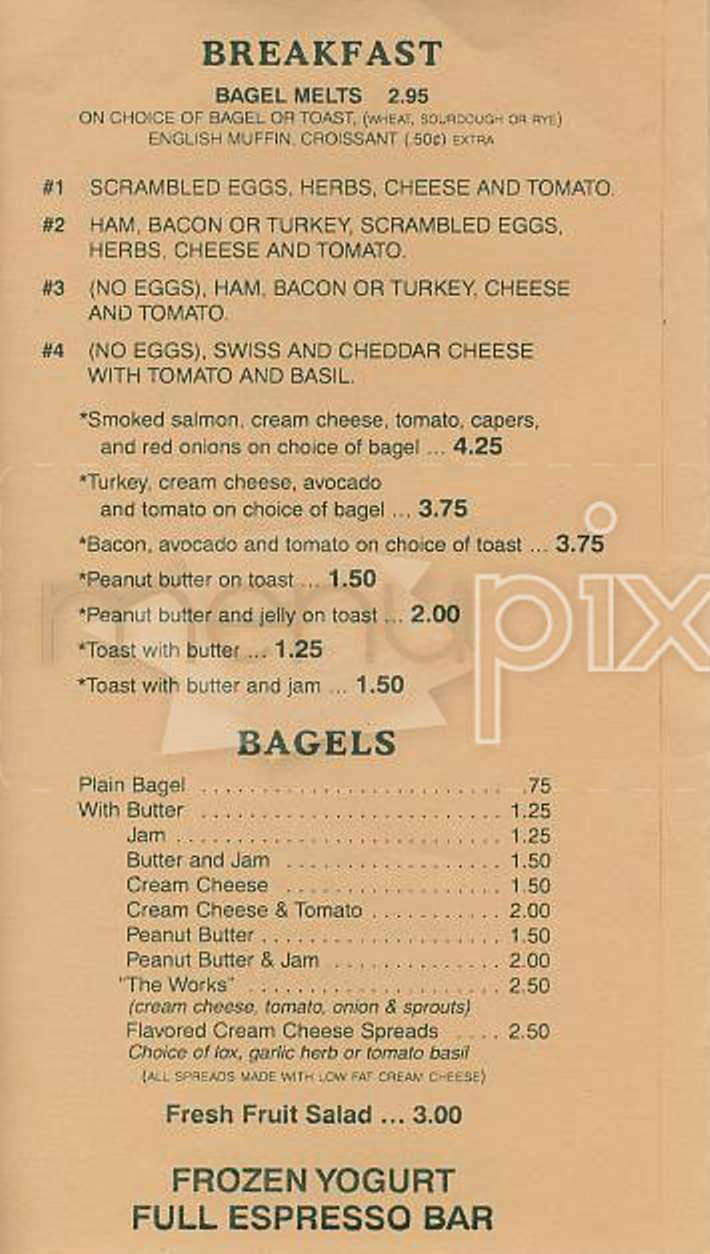 Working Girls' Cafe - San Francisco, CA menu_pic