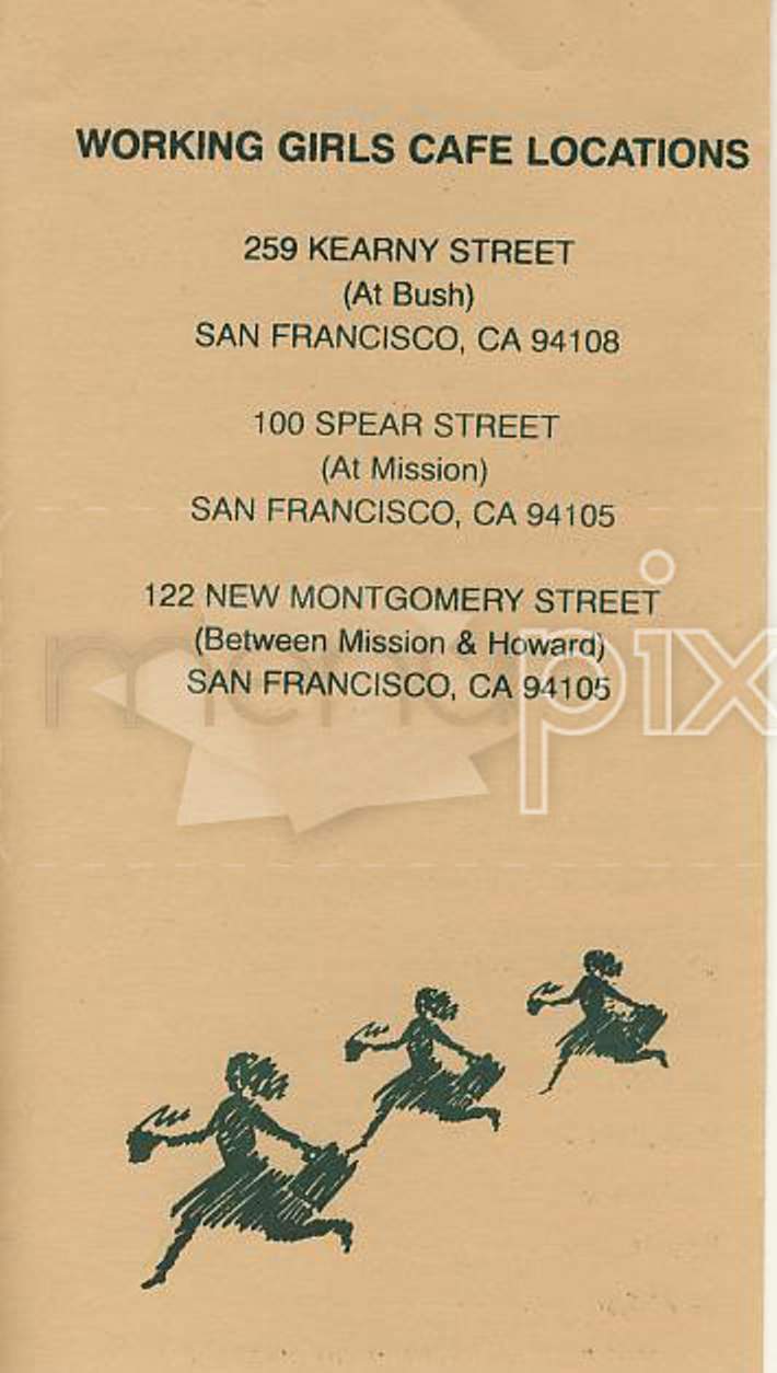 Working Girls' Cafe - San Francisco, CA menu_pic