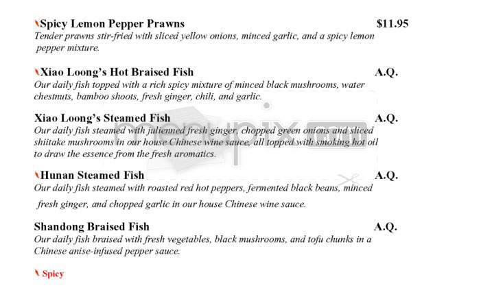 Xiao Loong - San Francisco, CA menu_pic