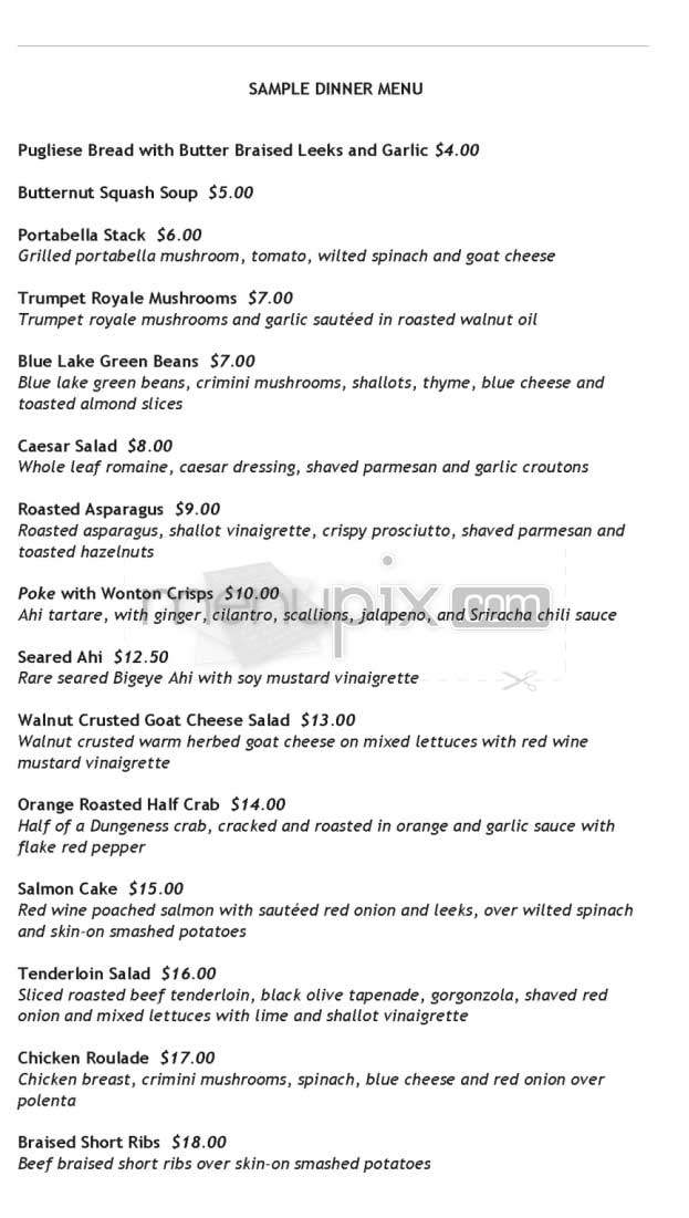 Zoya - San Francisco, CA menu_pic