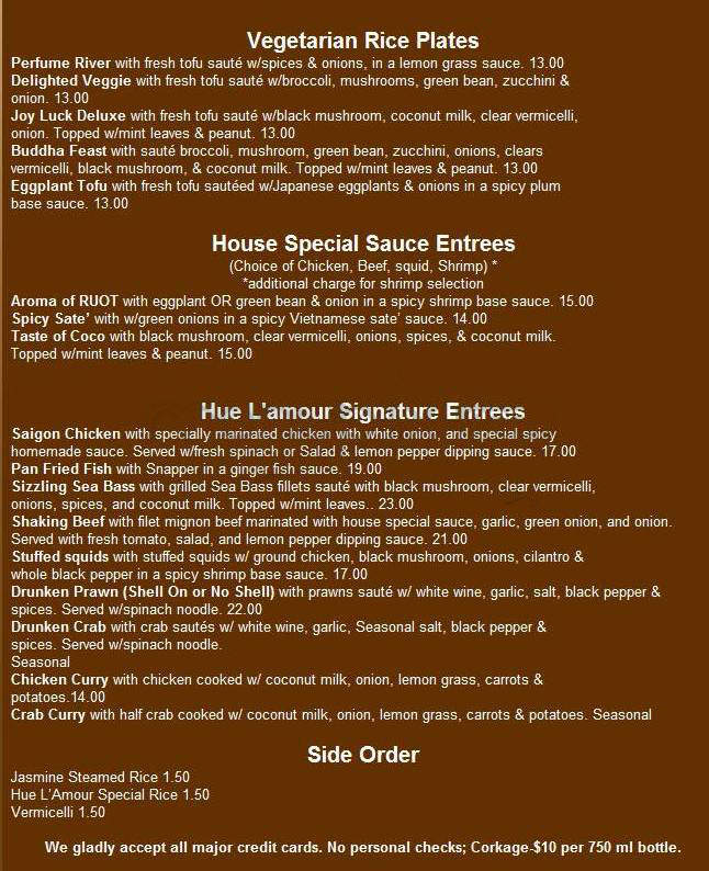 Hue L'amour - San Francisco, CA menu_pic