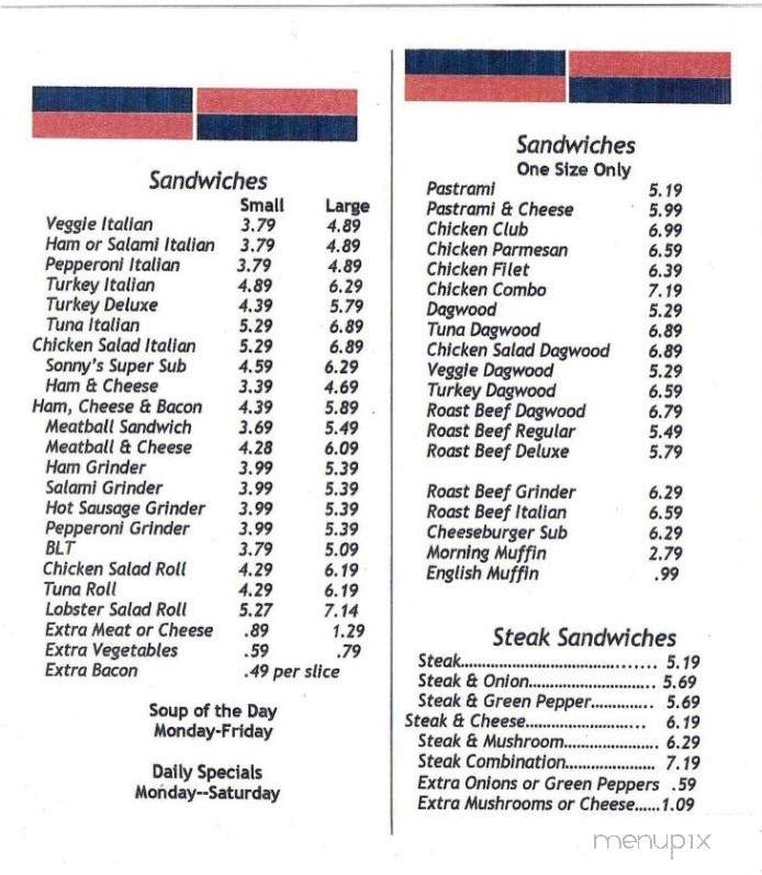 Sonny's Pizza - Fairfield, ME menu_pic