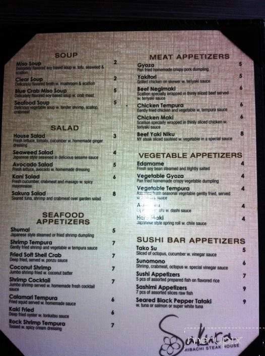 Sakura - Wheelersburg, OH menu_pic
