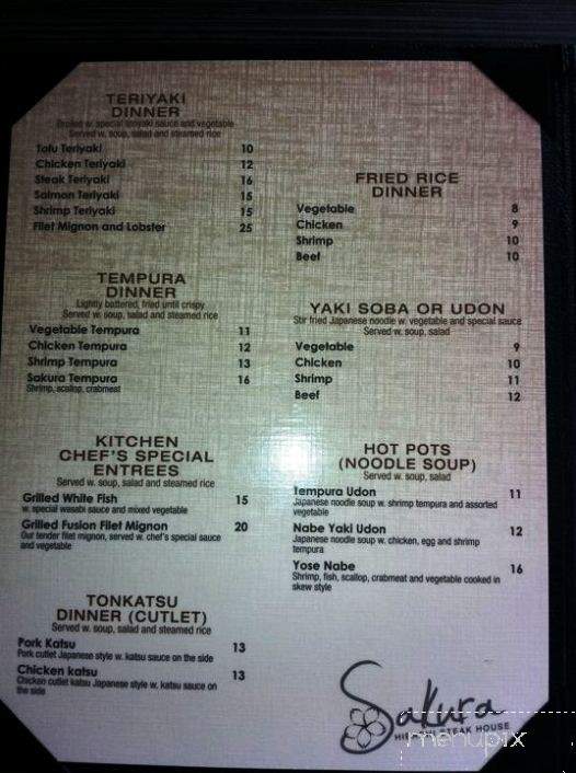 Sakura - Wheelersburg, OH menu_pic