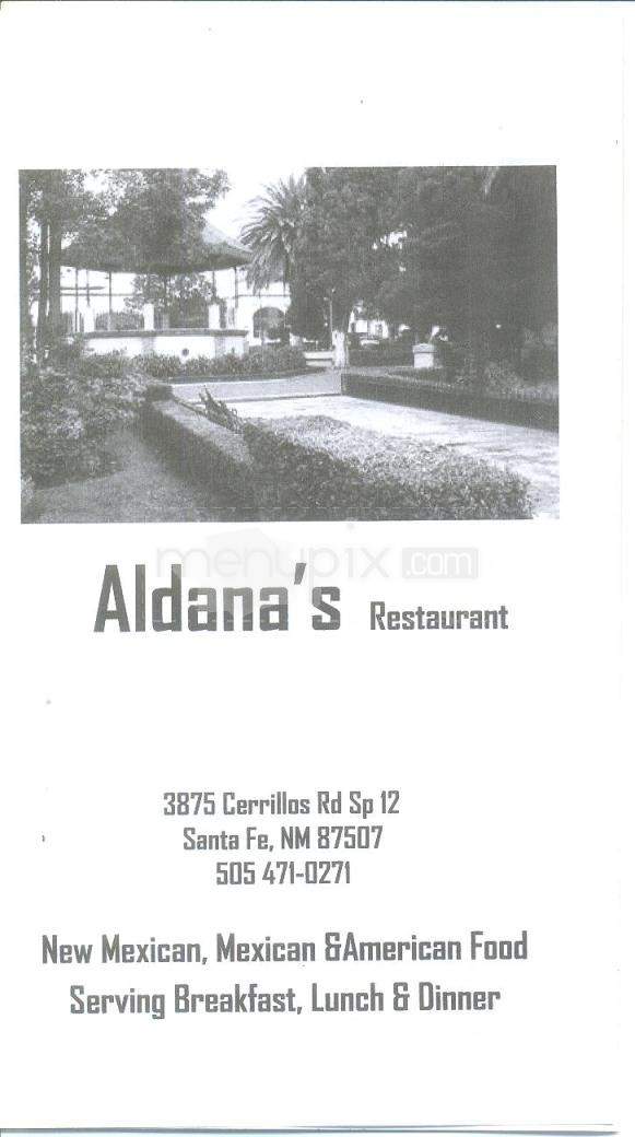 Aldana's Restaurant - Santa Fe, NM menu_pic
