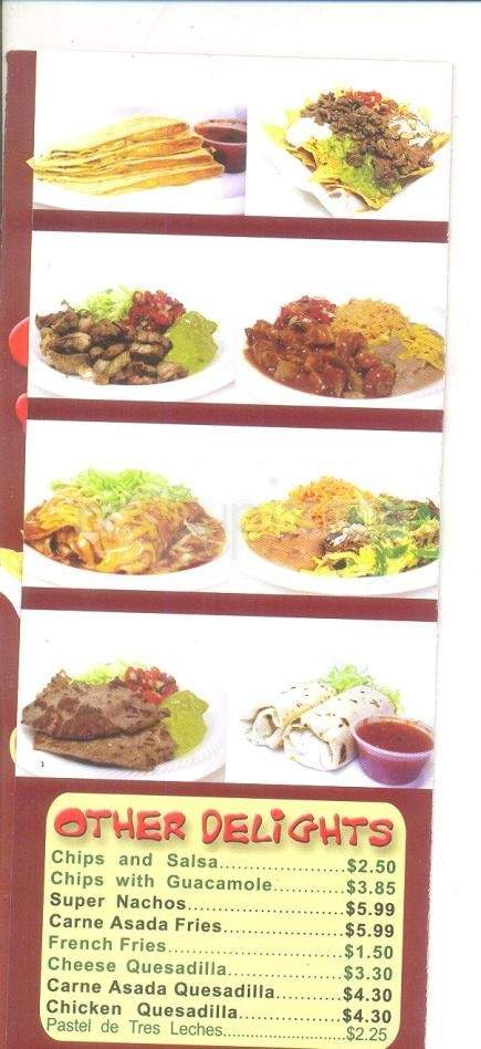 Burrito Spot - Santa Fe, NM menu_pic