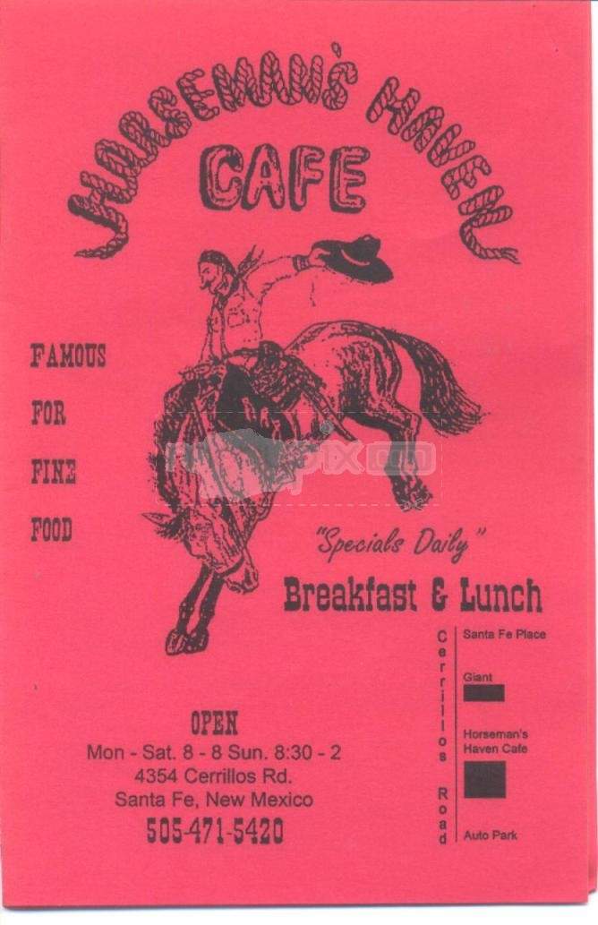 Horseman's Haven Cafe - Santa Fe, NM menu_pic