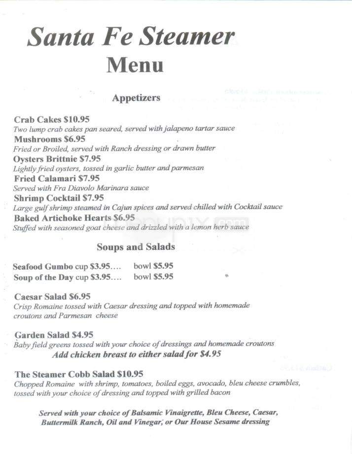 Santa Fe Steamer - Santa Fe, NM menu_pic